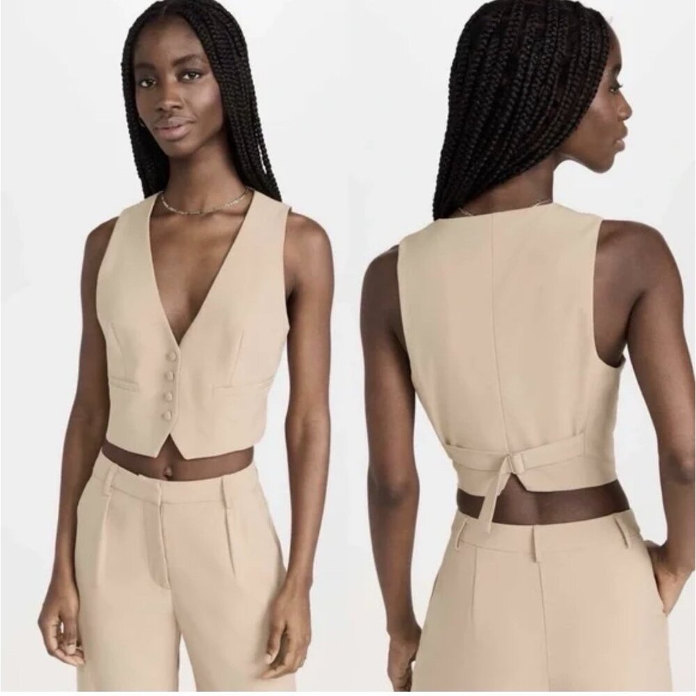 Bardot Callista Beige Camel Polyester Vest Size US 10 XL NEW